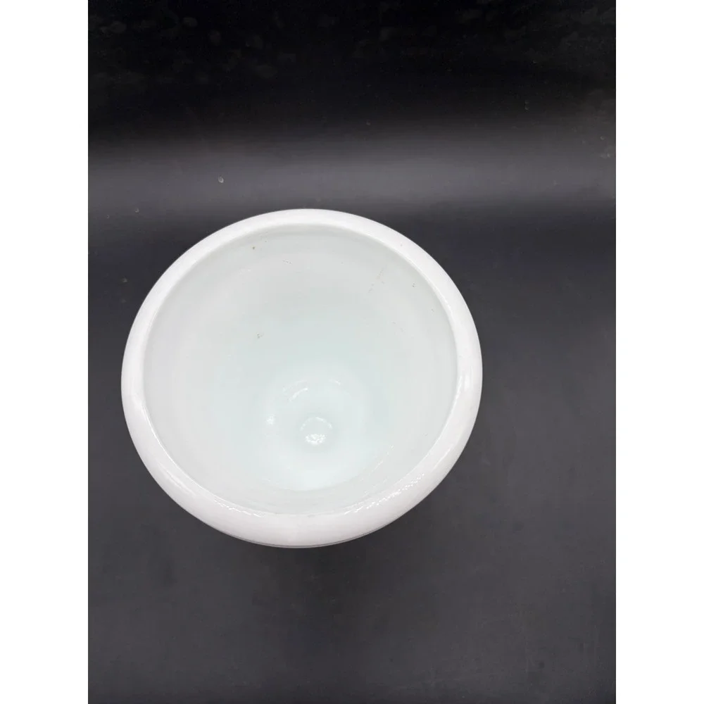 Vintage Milk Glass Pedestal Vase White Footed Urn Flared Rim 6.25 Inch